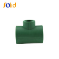 Green Plastic PPR Pipe Fitting Of Reducing Tee / Socket Unequal Tee